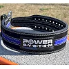 Пояс для пауэрлифтинга POWER SYSTEM PS-3800 кожаный Black/Blue Line