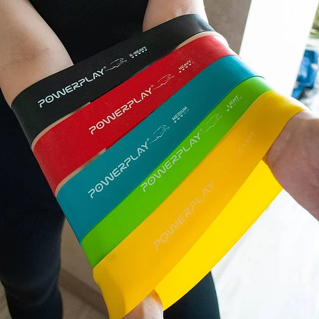 Резинки для фитнеса POWERPLAY 4113 Mini Power Band Set набор из 5шт (от 1 до 20кг)
