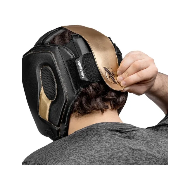 Шлем для бокса Hayabusa T3 Chinless Black Gold