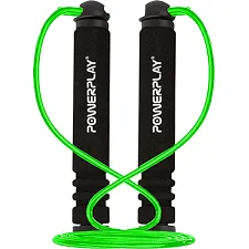 Скакалка POWERPLAY 4205 Classic Plus Зеленая (2,7м)