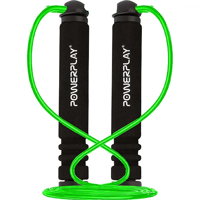 Скакалка POWERPLAY 4205 Classic Plus Зелена (2,7м)
