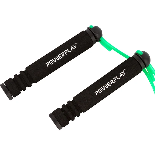 Скакалка POWERPLAY 4205 Classic Plus Зелена (2,7м)