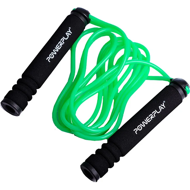 Скакалка POWERPLAY 4205 Classic Plus Зелена (2,7м)