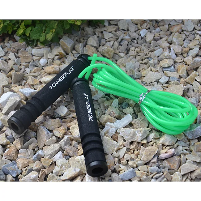 Скакалка POWERPLAY 4205 Classic Plus Зелена (2,7м)