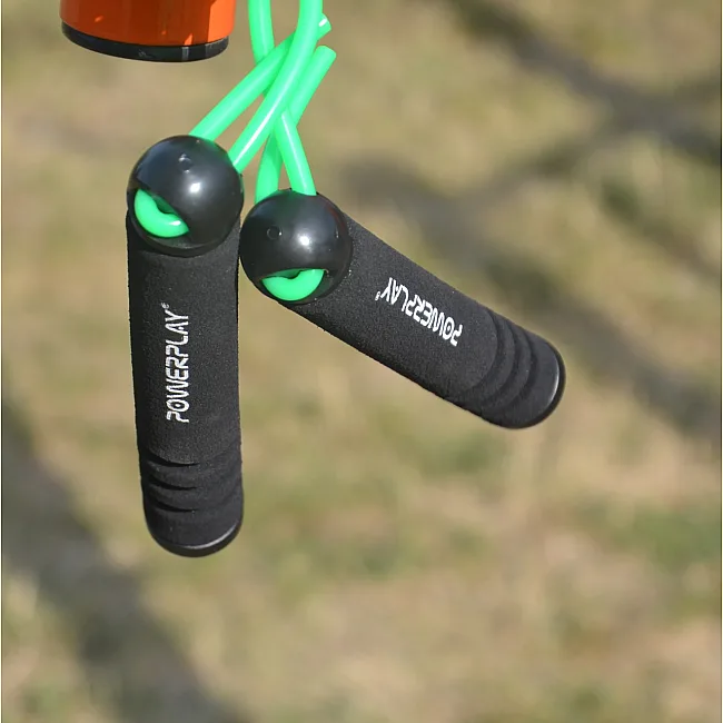 Скакалка POWERPLAY 4205 Classic Plus Зелена (2,7м)