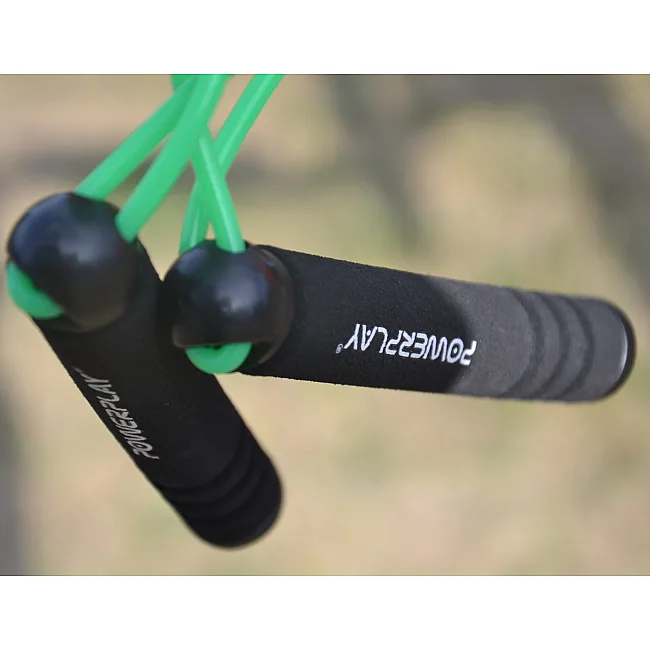 Скакалка POWERPLAY 4205 Classic Plus Зелена (2,7м)