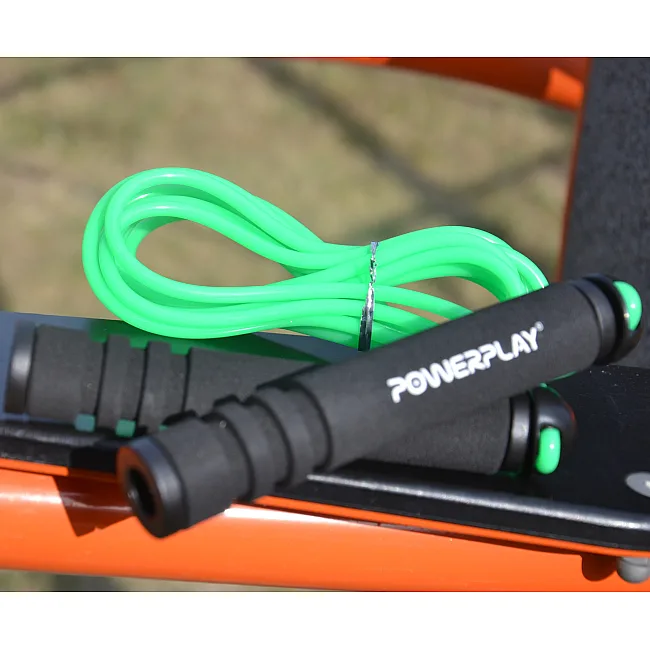 Скакалка POWERPLAY 4205 Classic Plus Зелена (2,7м)