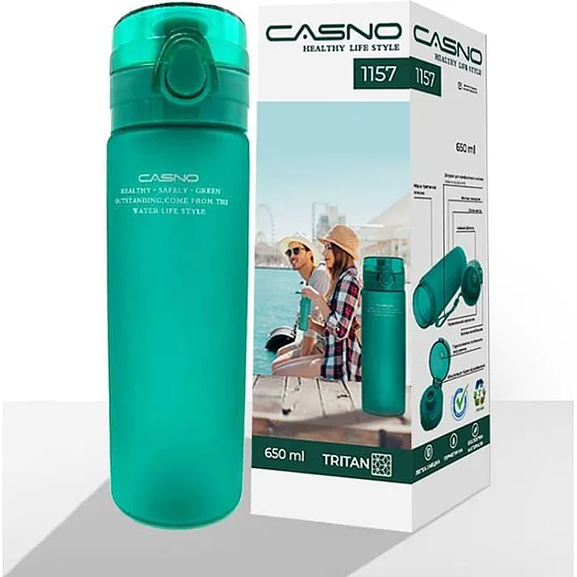 Спортивная бутылка CASNO 650 мл KXN-1157 Tritan Зеленая
