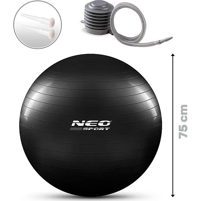 М'яч гимнастический Neo-Sport NS-952 75 см - черный