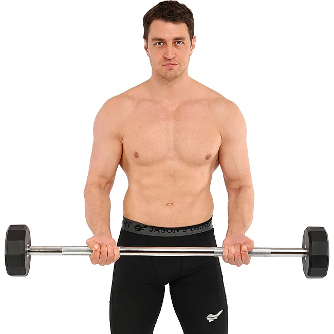 Штанга неразборная с фиксированным весом прямая PEV HAMMER STRENGHT TA-9979-25 (Черный)