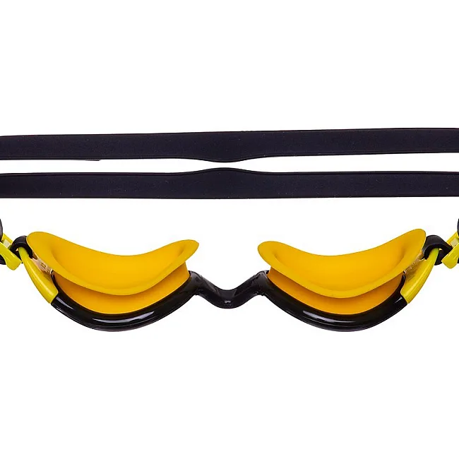 Окуляри для плавання юніорські MADWAVE UV BLOKER JUNIOR M041303 (Чорний-жовтий)