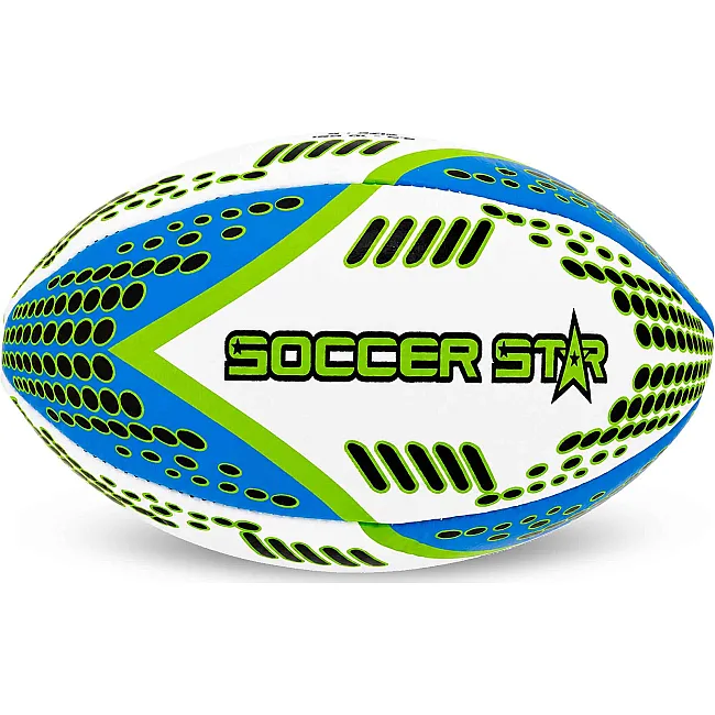 Регбийный мяч SOCCER STAR R-5341-5 (Белый-синий-салатовый)