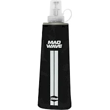 Спортивная бутылка для воды мягкая складная портативная MADWAVE M1393065 (Черный)