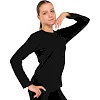 Джемпер для танцев и гимнастики с длинным рукавом из хлопка ALEMA 41-10 (Черный)