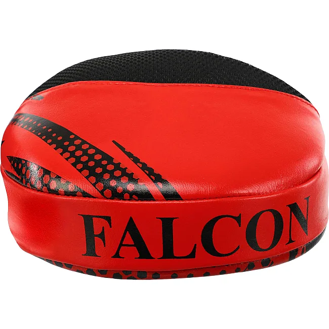 Лапа боксерская изогнутая тренировочная кожа кожаная Falcon BO-4999 24x19x7см 2штуки (Красный)