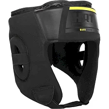 Шлем для бокса открытый PU HARD TOUCH BO-4240 (Черный-желтый)