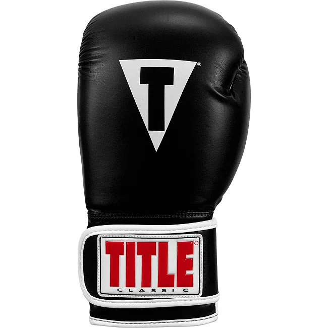 Боксерские перчатки TITLE Classic Pro Style 3.0 Black/White (капа в комплекте)