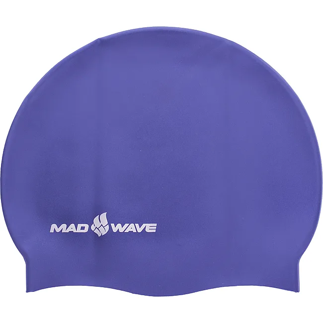 Шапочка для бассейна
 силиконовая для взрослых MADWAVE
 METAL M053505 (Темно-синий)