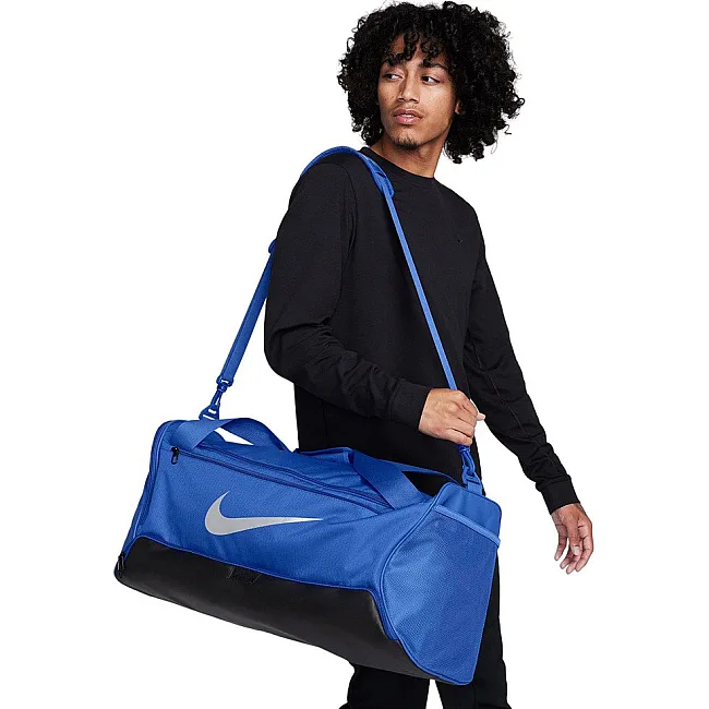 Спортивна сумка Nike NK BRSLA M DUFF - 9.5 60L синій 64x30x30 см