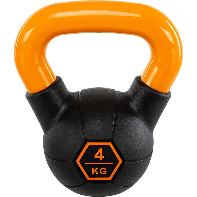 Гиря тренувальна цільна
 з пофарбованою ручкою LiveUp Urethane competition kettlebell UAZE5336-4 вага 4кг