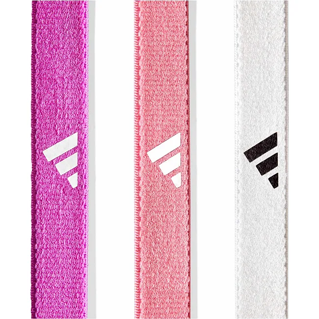 Женская повязка на голову Adidas Hairbands 3pk розовый, фиолетовый, белый