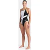 Купальник закрытый для женщин Arena DIAMOND SWIMSUIT LIGHTDROP BAC черный, белый