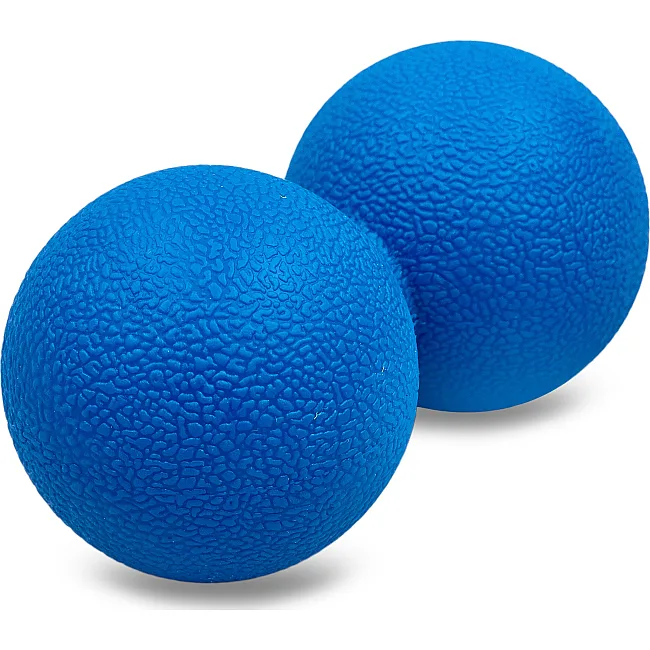 М'яч масажний подвійний для МФР та самомасажу Duoball ZELART FI-8234 ø6см (Синій)