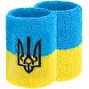 Спортивный напульсник впитывающий влагу Герб Украины BC-9280 1шт (Желтый-голубой)