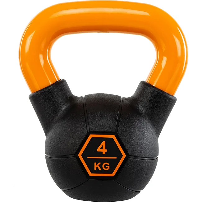 Гиря тренувальна цільна
 з пофарбованою ручкою LiveUp Urethane competition kettlebell UAZE5336-4 вага 4кг
