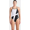 Купальник закрытый для женщин Arena DIAMOND SWIMSUIT LIGHTDROP BAC черный, белый