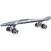Пенни борд Penny Board круизер пластиковый со светящимися колесами и ручкой для переноски 24