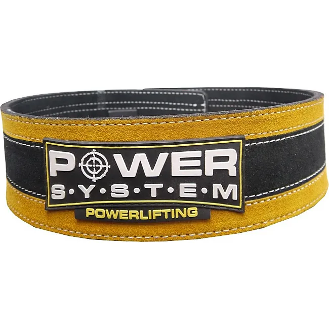 Пояс для тяжелой атлетики POWER SYSTEM Stronglift PS-3840 Black/Yellow