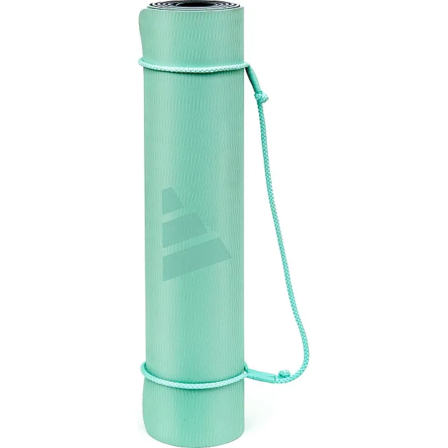 Коврик для йоги Adidas Double Sided Yoga Mat ментоловый, серый 176 х 61 х 0,6 см