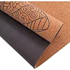 Коврик для йоги Пробковый каучуковый двухслойный Yoga mat RECORD
 FI-7156-5 183x61мx0.4cм с принтом Слон