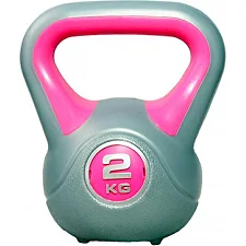 Гиря PLASTIC KETTEL BELL сірий/рожевий 2кг
