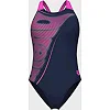 Купальник закрытый для женщин Arena BRIGHT GLARE SWIMSUIT V BACK фиолетовый