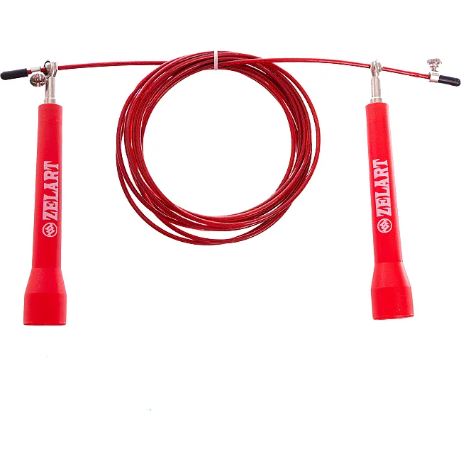 Швидкісна скакалка з шарнірним підшипником ZELART FI-5101 2,75м (Червоний)