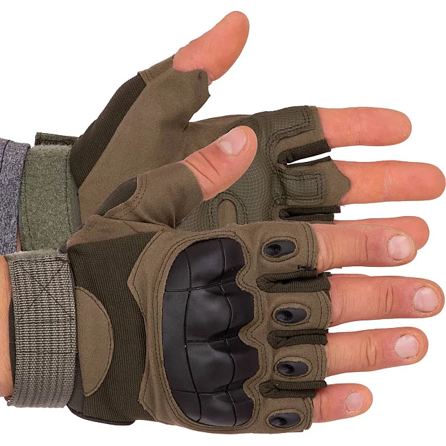 Тактические перчатки без пальцев SP-SPORT BC-8788 (Оливковый)
