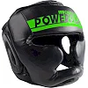 Боксерский шлем тренировочный PowerPlay 3048 Черно-Зеленый