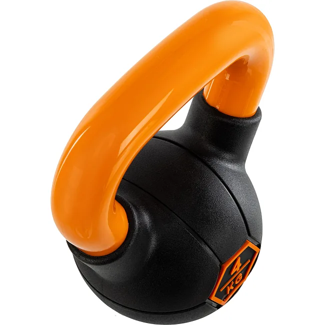 Гиря тренувальна цільна
 з пофарбованою ручкою LiveUp Urethane competition kettlebell UAZE5336-4 вага 4кг