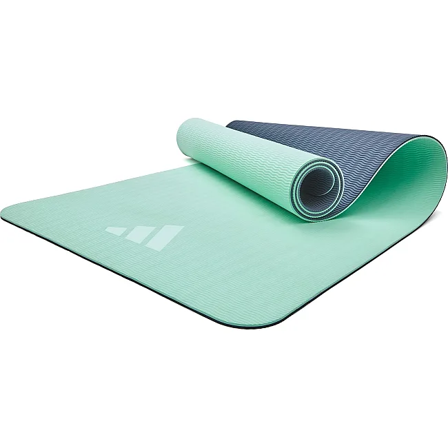 Коврик для йоги Adidas Double Sided Yoga Mat ментоловый, серый 176 х 61 х 0,6 см