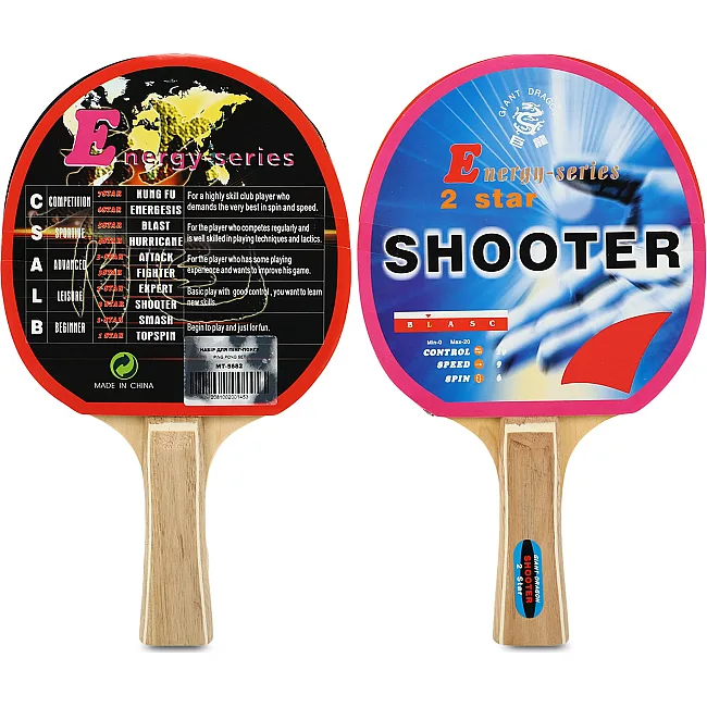 Набор для настольного тенниса GIANT DRAGON SHOOTER 2star MT-5682 2 ракетки 2 мяча чехол