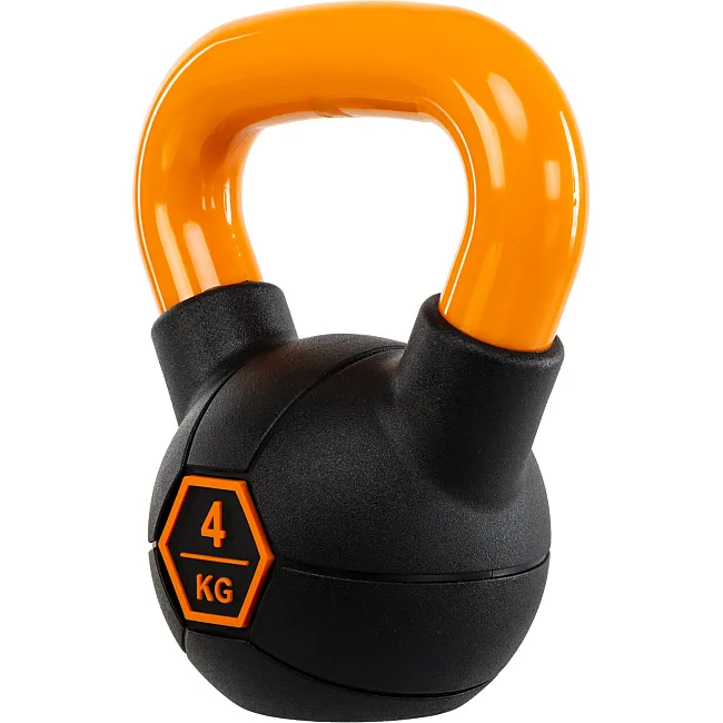 Гиря тренувальна цільна
 з пофарбованою ручкою LiveUp Urethane competition kettlebell UAZE5336-4 вага 4кг