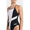 Купальник закрытый для женщин Arena DIAMOND SWIMSUIT LIGHTDROP BAC черный, белый