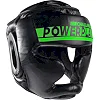 Боксерский шлем тренировочный PowerPlay 3048 Черно-Зеленый