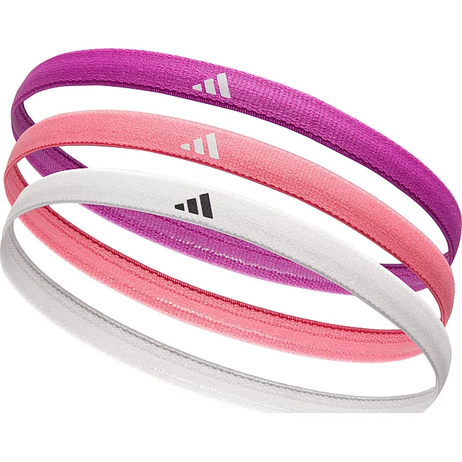 Женская повязка на голову Adidas Hairbands 3pk розовый, фиолетовый, белый