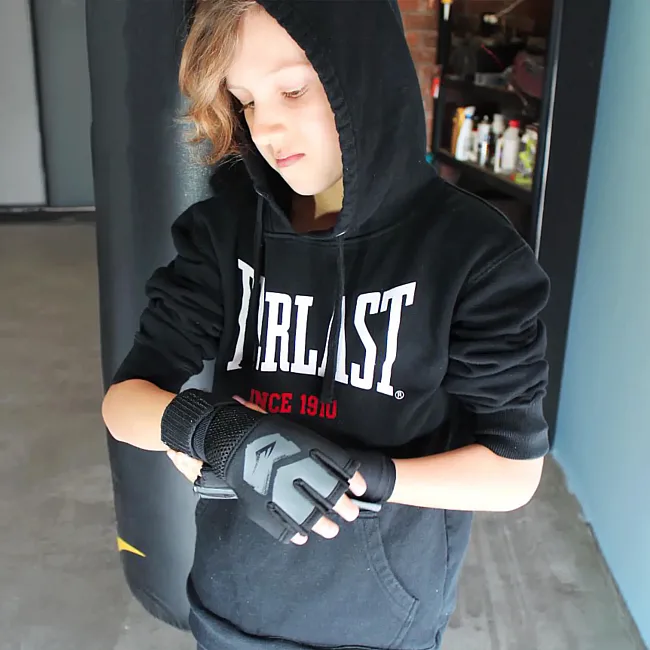 Бинты перчатки Everlast PROSPECT QUICK WRAPS черный, серый Дет S/M