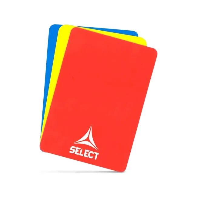 Карточки арбитра Select Referee cards v24 (набор 3шт) красный, желтый, синий 12х9 см