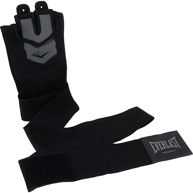Бинты перчатки Everlast PROSPECT QUICK WRAPS черный, серый Дет S/M