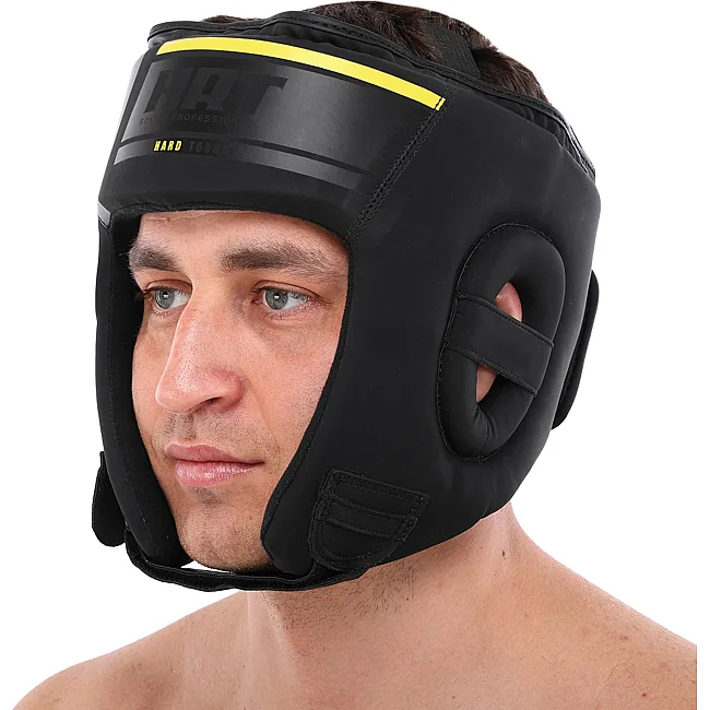 Шолом для боксу відкритий
 PU HARD TOUCH BO-4240 (Чорний жовтий)